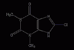 8-氯茶碱结构式