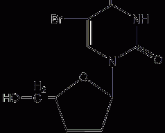 5-溴-2'-脱氧尿苷结构式