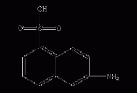 6-氨基-1-萘磺酸结构式