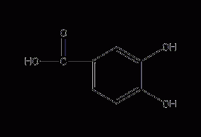 3,4-二羟基苯甲酸结构式