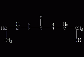 N-(2-羟乙基)-N'-2-丙烯基硫脲结构式