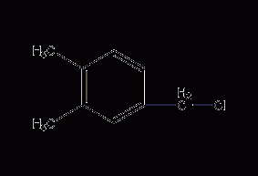 3,4-二甲基苄氯(含异构体)结构式