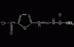 5-硝基-2-糠醛缩氨基脲结构式