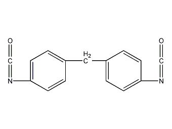 4,4'-亚甲基双(异氰酸酯)结构式