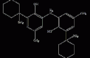 2,2'-亚甲基二[4-甲基-6-(1-甲基环己基)]苯酚结构式