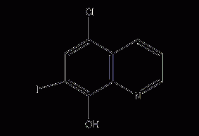 5-氯-8-羟基-7-碘代喹啉结构式