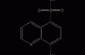 8-羟基喹啉-5-磺酸结构式