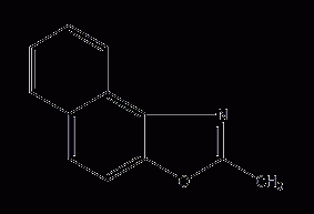 2-甲基-β-萘并恶唑结构式