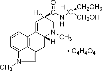 马来酸美西麦角结构式