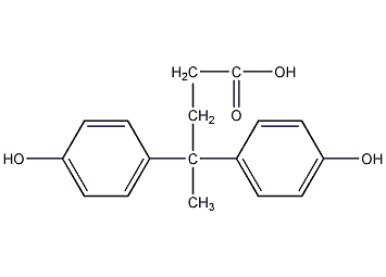 4,4-双(4-羟基基)戊酸结构式