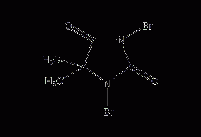 1,3-二溴-5,5-二甲基乙内酰脲结构式