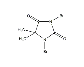 1,3-二溴-5,5-二甲基乙内酰脲结构式