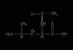 N-乙酰-DL-亮氨酸结构式