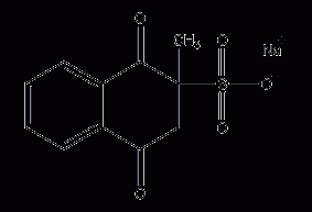 2-甲基-1,4-萘醌硫酸氢钠结构式