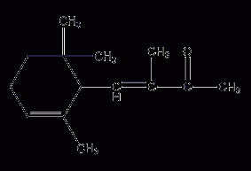 α-异甲基紫罗兰酮结构式