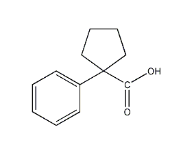 1-基环戊烷-1-羧酸结构式