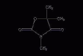 3,5,5-三甲基恶唑-2,4-二酮结构式
