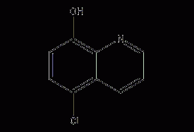 5-氯-8-羟基喹啉结构式