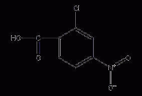 2-氯-4-硝基苯甲酸结构式