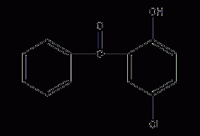 5-氯-2-羟基二苯甲酮结构式