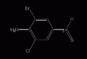 2-溴-6-氯-4-硝基苯胺结构式