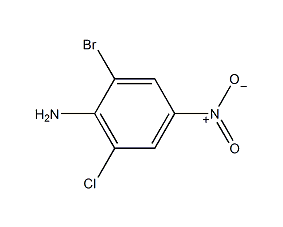 2-溴-6-氯-4-硝基胺结构式