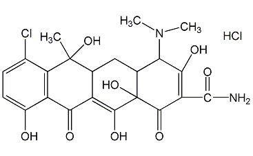 氯四环素盐酸结构式