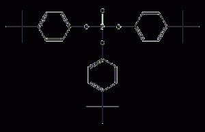 三(4-叔丁基苯)磷酸盐结构式