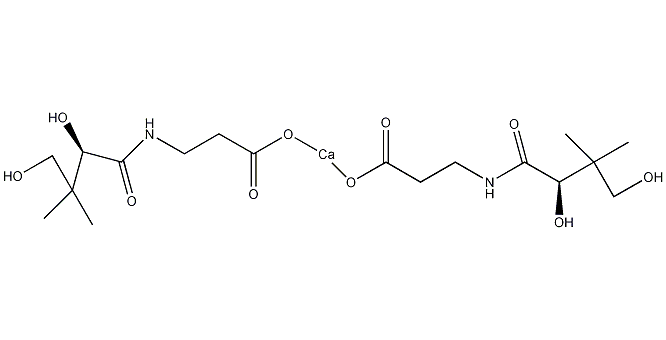 (+)-泛酸钙结构式