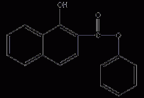 羟基-2-萘甲酸苯酯结构式