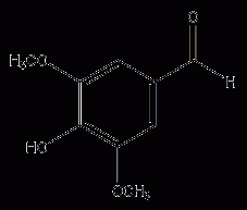 3,5-二甲氧基-4-羟基苯甲醛结构式