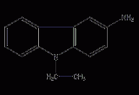 3-氨基-9-乙基咔唑结构式