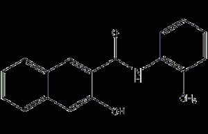 N-(3-羟基-2-萘甲酰基)邻甲苯胺结构式