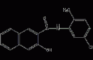 5'-氯-3-羟基-2'-甲基-2-萘甲酰苯胺结构式