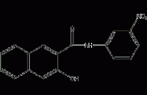 N-(3-羟基-2-萘甲酰基)间硝基苯胺结构式