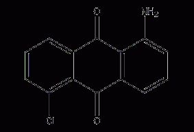 1-氨基-5-氯蒽醌结构式