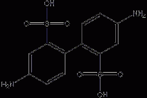 4,4'-二氨基-3.3'-联苯二磺酸结构式